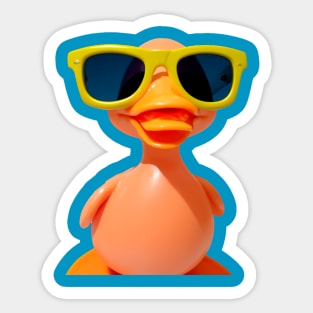 Bath Duck With Sunglasses Sticker